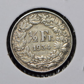 Switzerland 1934 1/2 Franc  900735 combine shipping