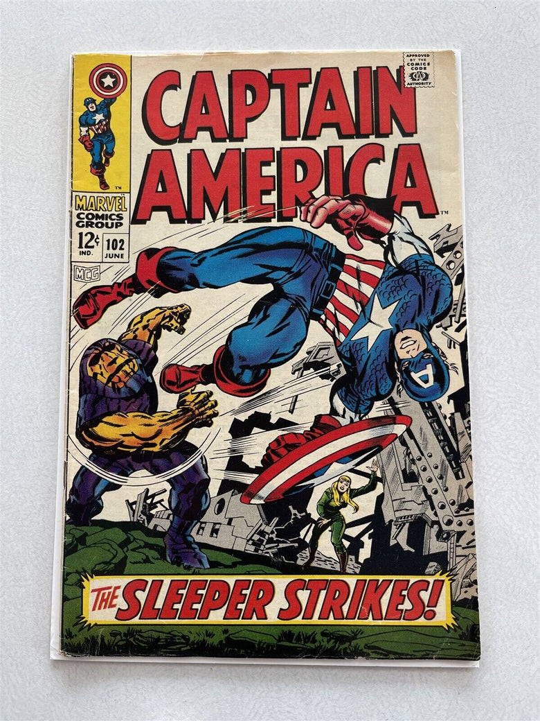 Marvel Comics Captain America issue #102 June 1968 "The Sleeper Strikes!" Nice l