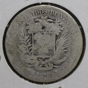 Venezuela 1876 Venezolano silver  V0013 combine shipping