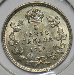 Canada 1917 5 Cents AU UNC 296796 combine shipping