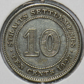 Straits Settlements 1927 10 Cents 193490 combine shipping