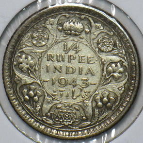 British India 1943 1/4 Rupee 150919 combine shipping