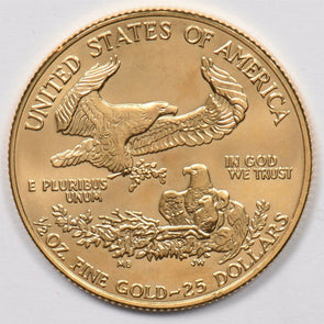 1987 25 Dollars gold GEM BU 1/2oz gold eagle GL0237 combine shipping