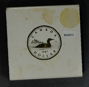 Canada 1987  Dollar  with box and certificate BU0072 combine shipping