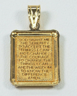 14K Gold Pendant God, Acceptance & Courage GP0024