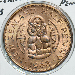 New Zealand 1963 1/2 Penny 198140 combine shipping