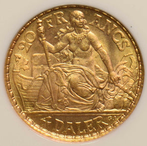 Danish West Indies 1905 4 Daler gold NGC MS64 NG1014 combine shipping