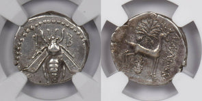 Phoenicia, Aradus 200 ~101 BC AR Drachm silver NGC AU 4.11g yr.90 170/69 BC ex C
