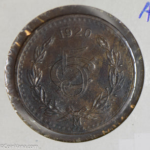 Mexico 1920 5 Centavos key date M0291 combine shipping