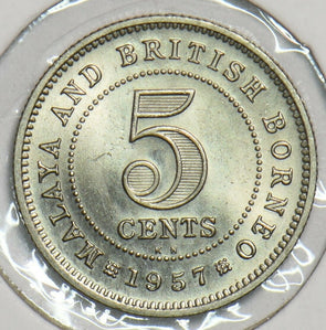 Malaya and British Borneo 1957 5 Cents 298346 combine shipping
