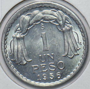 Chile 1956 S Peso BU 294905 combine shipping