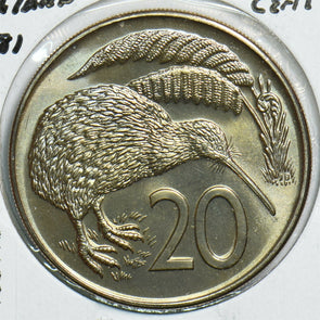 New Zealand 1974 20 Cents Kiwi bird animal 198110 combine shipping