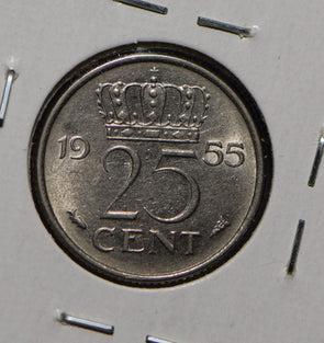 Netherlands 1955 25 Cents  900356 combine shipping