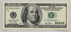 US 2001 United States Notes Small 100 Dollars Star note CH CU RC0660 combine shi