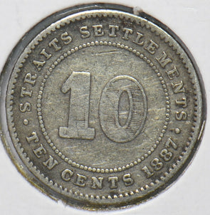 Straits Settlements 1887 10 Cents 294691 combine shipping
