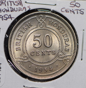 British Honduras 1954 50 Cents  291494 combine shipping