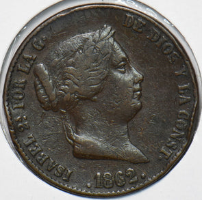 Spain 1862 25 Cent de Real 294885 combine shipping