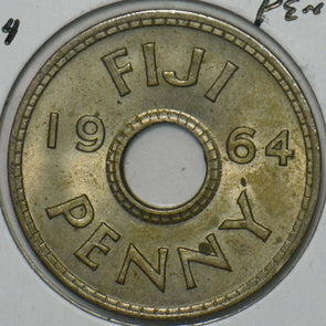 Fiji 1964 Penny 196340 combine shipping