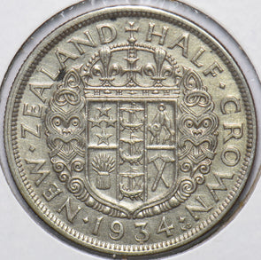 New Zealand 1934 1/2 Crown 240075 combine shipping