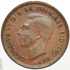 Australia 1944 Penny Kangaroo animal Georgivs VI 150521 combine shipping