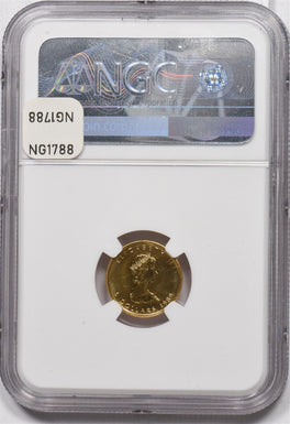 1989 Gold Canada $5 Gold Maple Leaf 1/10oz Gold NGC MS69 NG1788