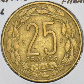 Central African States 1986 25 Francs Eland animal 903841 combine shipping