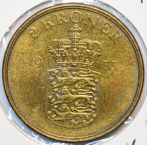 Denmark 1953 2 Kroner 490937 combine shipping