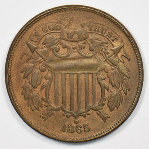1865 Two Cents CH AU U0201