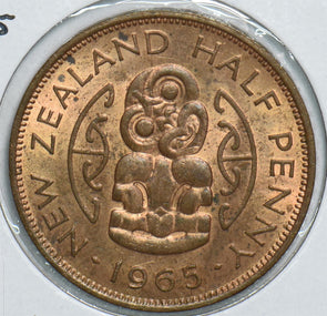 New Zealand 1965 1/2 Penny 198899 combine shipping