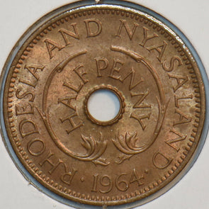 Rhodesia 1964 Nyasaland 1/2 Penny Giraffe animal 196070 combine shipping