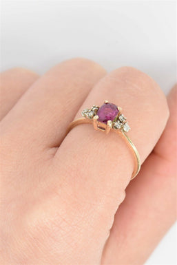 14k Gold Ruby and Diamond Ring RG0062