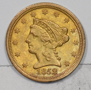 1852-O Gold $2.5 2 1/2 Gold Liberty Head XF-AU++ GL0288