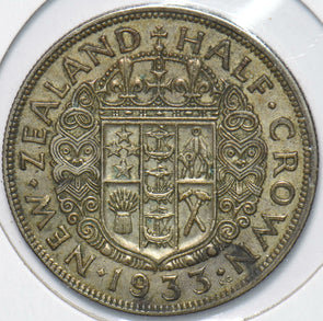 New Zealand 1933 George V 1/2 Crown 292736 combine shipping