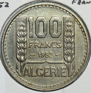 Algeria 1952 100 Francs 241155 combine shipping