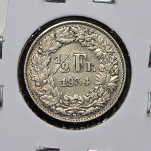 Switzerland 1934 1/2 Franc  900736 combine shipping