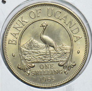 Uganda 1966 Shilling Crowned Crane 241008 combine shipping