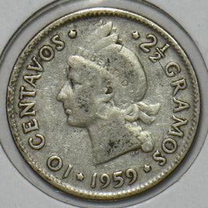 Dominican Republic 1959 10 Centavos 151660 combine shipping