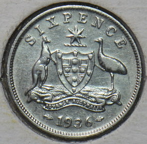 Australia 1936 6 Pence Kangaroo animal 193646 combine shipping