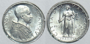 Vatican 1953 5 Lire 198660 combine shipping