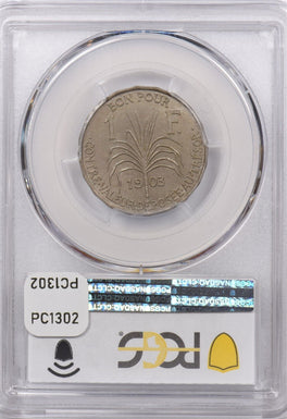 Guadeloupe 1903 franc PCGS MS 63 Lec-57 PC1302 combine shipping