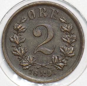 Norway 1897 2 Ore 197591 combine shipping