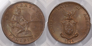 Philippines 1944 S Centavo Eagle animal PCGS MS 64 BROWN US PI0034 combine shipp