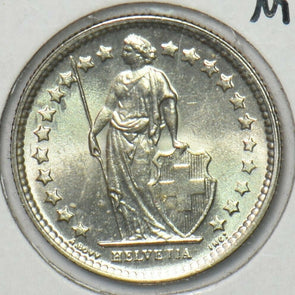 Switzerland 1960 1/2 Franc Gem BU 295565 combine shipping