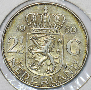 Netherlands 1959 2 1/2 Gulden 151116 combine shipping