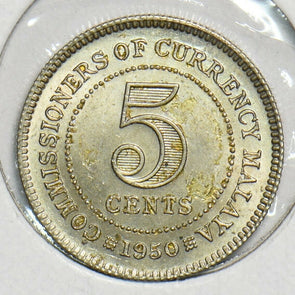 Malaya 1950 5 Cents 298473 combine shipping
