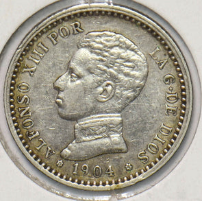 Spain 1904 50 Centimos Lion animal Alfonso XIII 293046 combine shipping