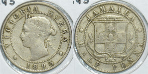 Jamaica 1893 1/2 Penny 198505 combine shipping