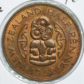 New Zealand 1962 1/2 Penny 198908 combine shipping