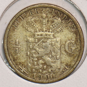 Netherlands East Indies 1900 1/4 Gulden 199175 combine shipping