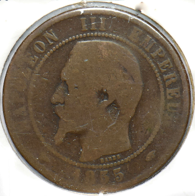 France 1855 10 Centimes Eagle animal Napoleon III 902106 combine shipping